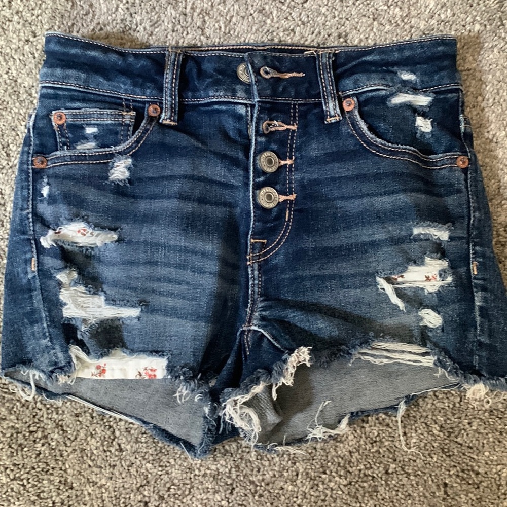 American eagle dark wash shorts